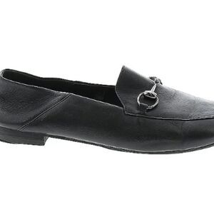 Black Silver Loafers Flats Size 39